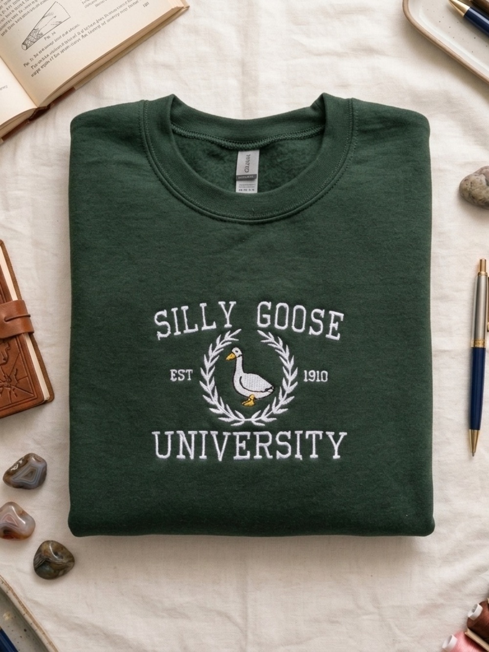 Silly Goose University Sweater - Embroidered